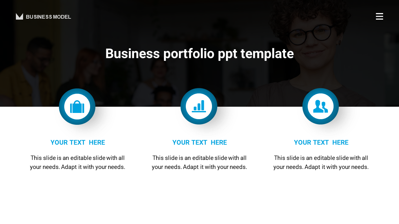 Amazing Business Portfolio PPT Template Slide Design